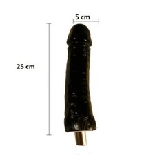 dildo REALISTICO PER sex machine nero grosso 25x5cm innesto accessorio sadomaso