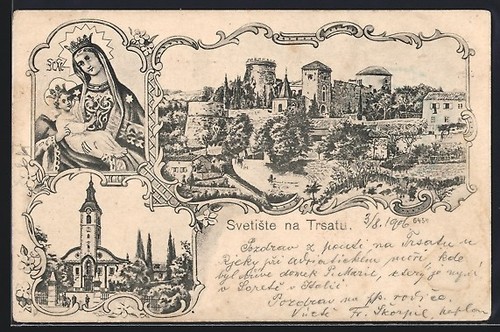 Litografia fiume tersatto - litografia,