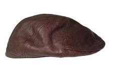 £550 BURBERRY LEATHER FLAT CAP 59 LARGE MADE IN ITALY PEAKY BLINDERS INGLESE