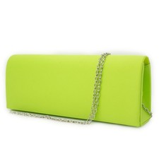 Pochette verde lime in raso