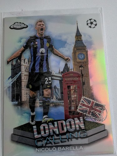 Topps chrome nicolò barella - chrome,
