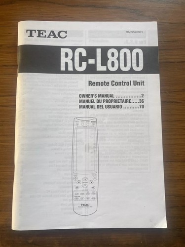 Teac l800 telecomando - teac, av