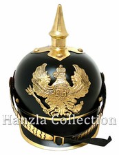 Elmetto tedesco prussiano Pickelhaube ottone a punta prima guerra mondiale...