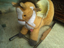 Cavallo a dondolo  vintage Trupa legno metallo cuoio hand made fatto a mano RARO