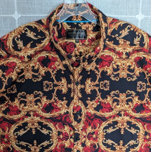 Camicia oro barocco - uomo, 3xl