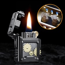 Gasoline lighter with gear - with,