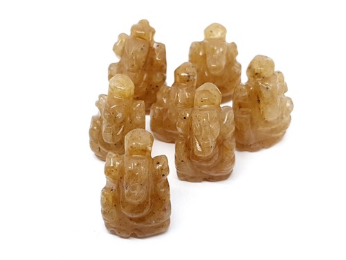 Statua ganesh giada - giada, gialla