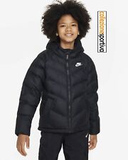 GIUBBOTTO BAMBINO/BAMBINA NIKE  SPORTSWEAR CON CAPPUCCIO FN7730-010 col. nero