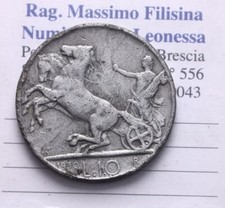 NL* VEIII 10 LIRE BIGA 1930 FALSO D'EPOCA Grammi 6,91 come foto