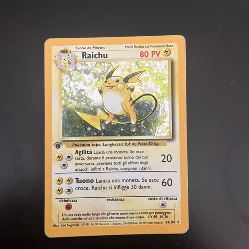 Raichu set base prima edizione - raichu,
