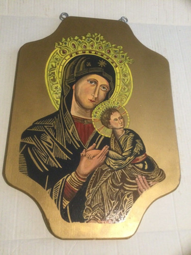 Dipinto olio tavola madonna - tavola,