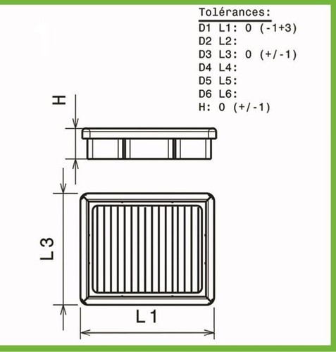 Filtre air green pour - filtre,
