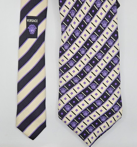 Cravatta testa versace - versace, crema