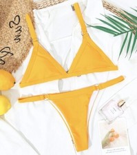 Set bikini donna fascia push-up imbottito reggiseno costume da bagno costume da spiaggia