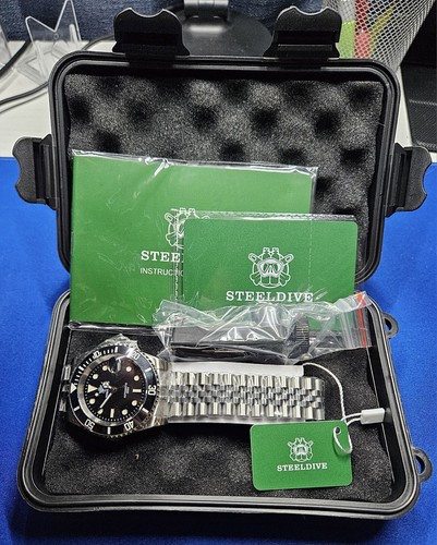 Steeldive black sd1953 seiko - black,