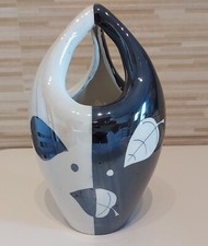 VASO IN CERAMICA A LUSTRO STILE DECÒ MANIFATTURA FANTECHI SIGLATO SUL FONDO