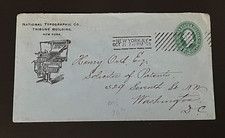 Macchina da scrivere 1895 NY NATL TIPOGRAFICA PUBBLICITÀ CANCELLERIA MERGENTHALER LINOTYPE!