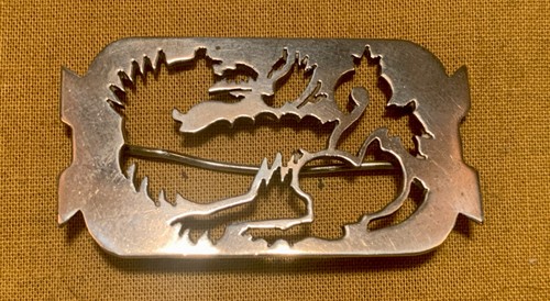 Spilla drago argento cartier - spilla,