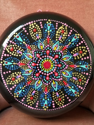 Mandala dot painting circolare - dot,