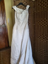 Pronovias abito da Sposa tg 42 bianco ricamato