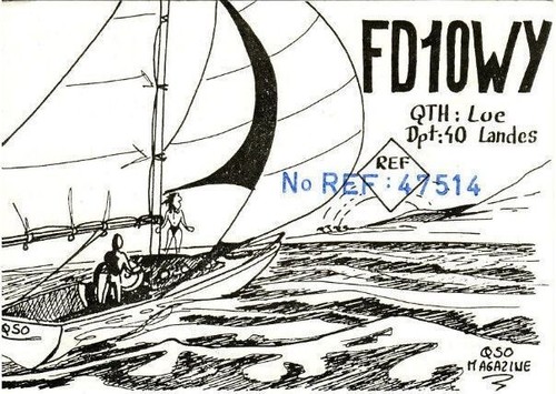 French amateur radio qsl - radio, card