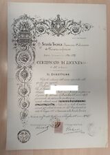 DIPLOMA REGNO D'ITALIA SCUOLA