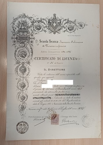 Diploma regno italia scuola - diploma,