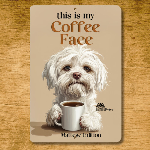 Insegna maltese faccia - , caffè