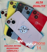 BACK COVER VETRO SCOCCA POSTERIORE IPHONE 14 COMPLETO FRAME RETINA MICROFONO A++