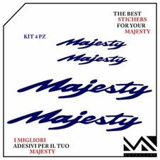 KIT 4 ADESIVI Stickers SCRITTA LOGO YAMAHA MAJESTY 400 250 125 COLORE BLU