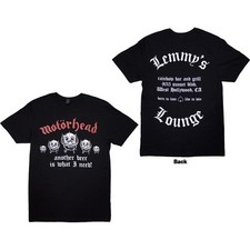 T-shirt Motorhead Lemmy's Lounge nera nuova