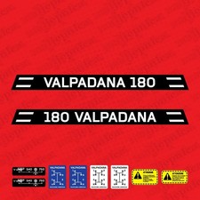 Adesivi di Ricambio Valpadana 180 – Kit Decalcomanie Trattore Aftermarket