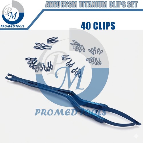 Set clip aneurisma titanio - clip,