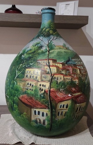 Damigiana dipinta mano - damigiana,