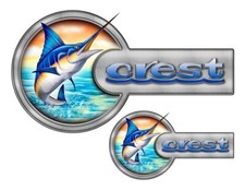 Adesivi Crest Barca Marlin