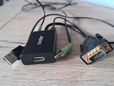 ExtraStar Adattatore Convertitore video da VGA a HDMI 1080P + audio VGA to HDMI