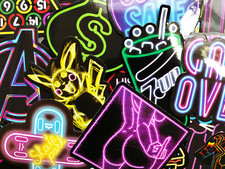 50 adesivi stile neon varietà