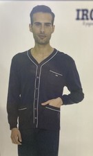 PIGIAMA UOMO IRGE APERTO GIACCA TAGLIE MAXI CALIBRATO CALDO COTONE INTERLOCK 