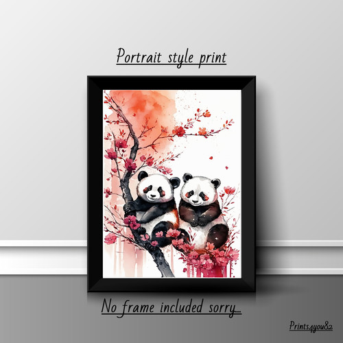 Panda animali stampa quadro - animali, a4