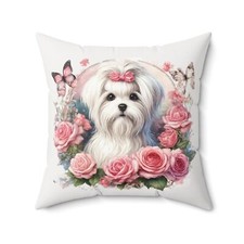 Cuscino maltese con civetta