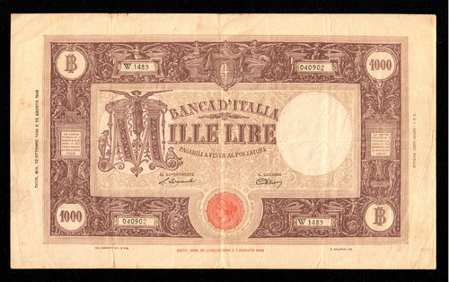 1000 lire grande - grande, "m"