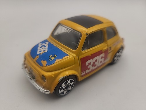 Burago fiat 500 - fiat, gialla