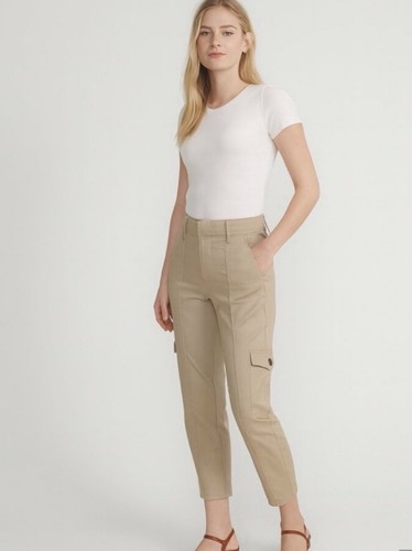 Pantaloni crop utility vita