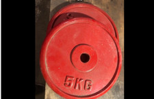 Pesi palestra 5kg colore rosso