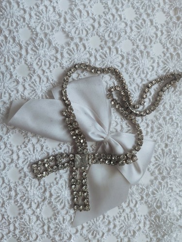 Collana elegante con - , strass-