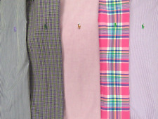 Lot Of 5 Ralph Lauren Long Sleeve Button Front Shirts Mens 16 L 4 NWOT