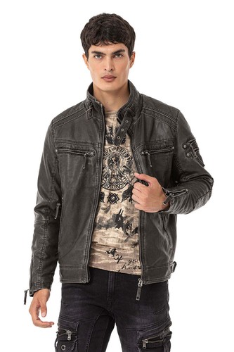 Giacca pelle uomo biker cipo - giacca,