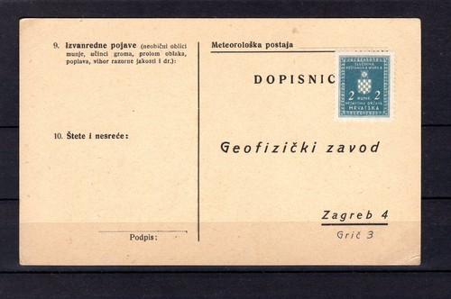 Croazia ww2 cartolina forma