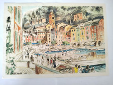 MICHELE CASCELLA 1964 LITOGRAFIA PORTOFINO 20 x 29