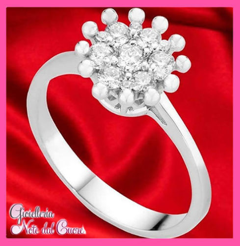 Anello oro bianco 18k con - oro,